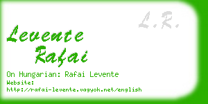 levente rafai business card